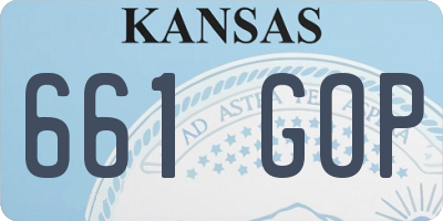 KS license plate 661GOP