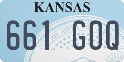 KS license plate 661GOQ