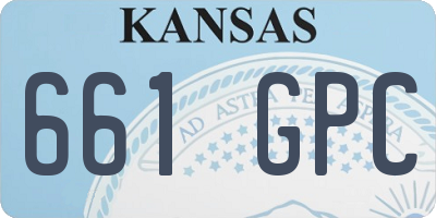 KS license plate 661GPC
