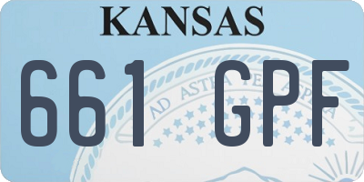 KS license plate 661GPF