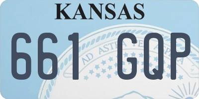 KS license plate 661GQP