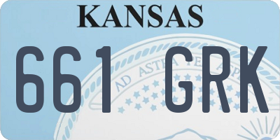KS license plate 661GRK
