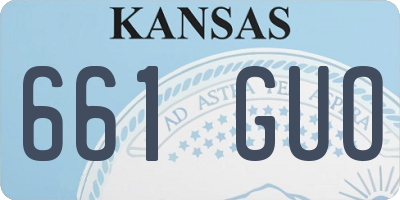 KS license plate 661GUO