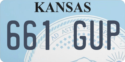 KS license plate 661GUP