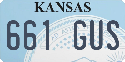 KS license plate 661GUS