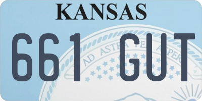 KS license plate 661GUT