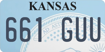 KS license plate 661GUU