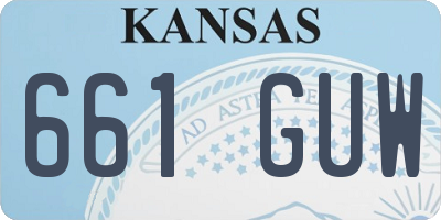 KS license plate 661GUW