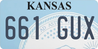KS license plate 661GUX