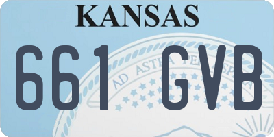 KS license plate 661GVB
