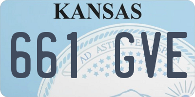 KS license plate 661GVE