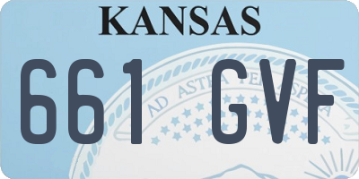 KS license plate 661GVF