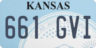 KS license plate 661GVI