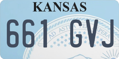 KS license plate 661GVJ