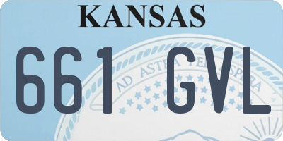 KS license plate 661GVL