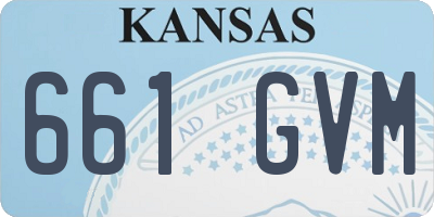 KS license plate 661GVM