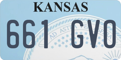 KS license plate 661GVO