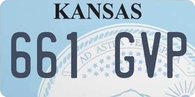 KS license plate 661GVP