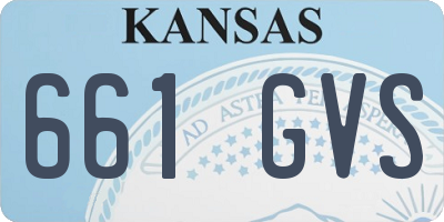 KS license plate 661GVS