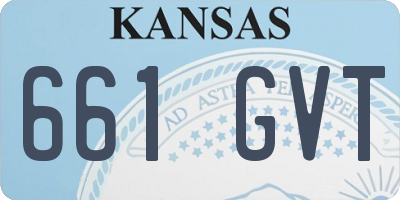 KS license plate 661GVT