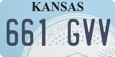 KS license plate 661GVV