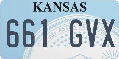 KS license plate 661GVX