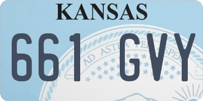 KS license plate 661GVY