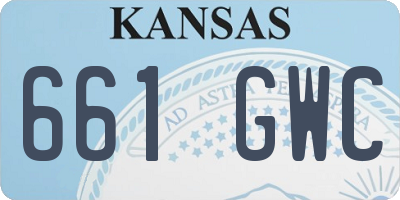 KS license plate 661GWC