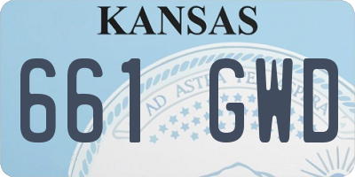 KS license plate 661GWD