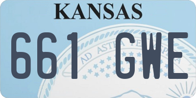 KS license plate 661GWE