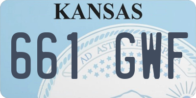 KS license plate 661GWF