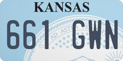 KS license plate 661GWN