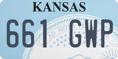 KS license plate 661GWP