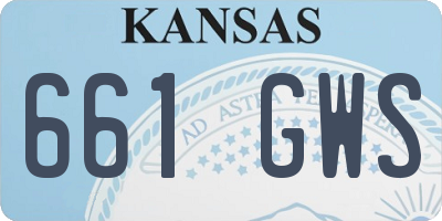 KS license plate 661GWS