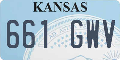 KS license plate 661GWV