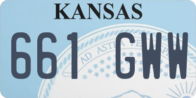 KS license plate 661GWW