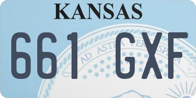 KS license plate 661GXF