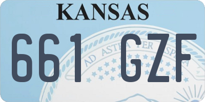 KS license plate 661GZF
