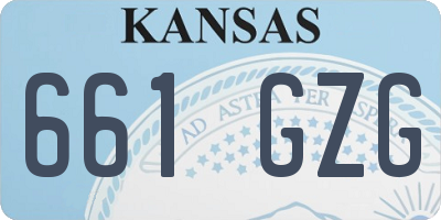 KS license plate 661GZG
