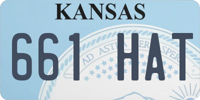 KS license plate 661HAT