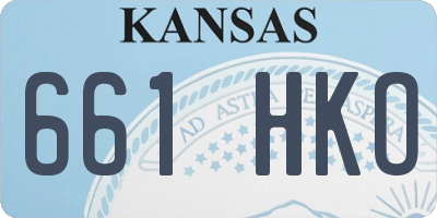 KS license plate 661HKO