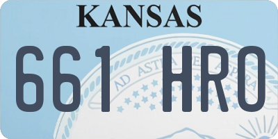 KS license plate 661HRO