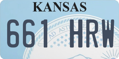 KS license plate 661HRW