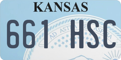 KS license plate 661HSC