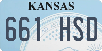KS license plate 661HSD