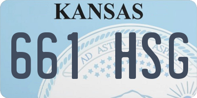 KS license plate 661HSG