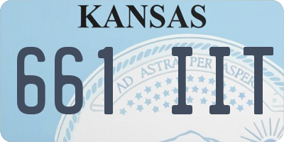 KS license plate 661IIT