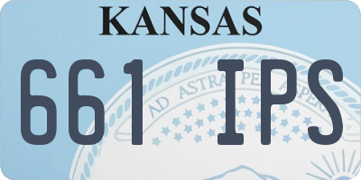 KS license plate 661IPS