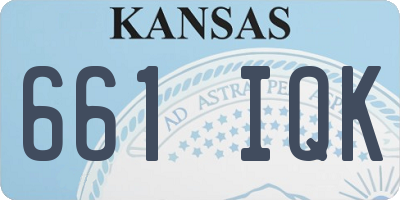KS license plate 661IQK