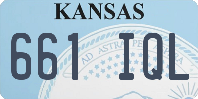 KS license plate 661IQL